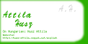 attila husz business card